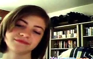 Teen Flashes Her Tits And Hairy Pussy And Masturbates