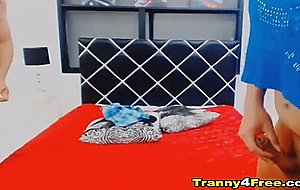 Horny tranny enjoy sucking boyfriend cock