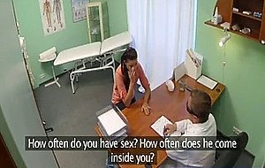 Brunette hottie fucked by her doctor