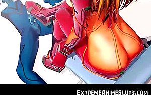 3D Robot Doll Takes Cumshot!