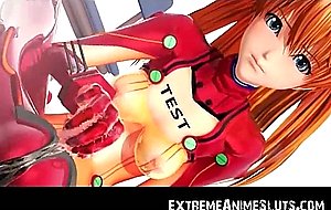 3D Robot Doll Takes Cumshot!