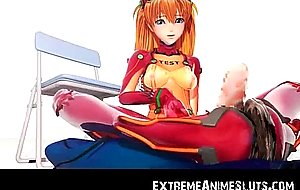 3D Robot Doll Takes Cumshot!