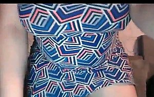 Pregnant woman plays with huge tits