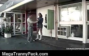 Sucking a tranny in public