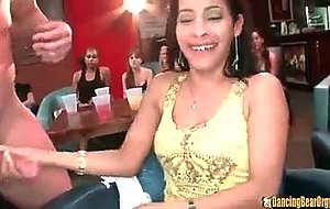 Amateur girl gets huge jizz facial from stripper