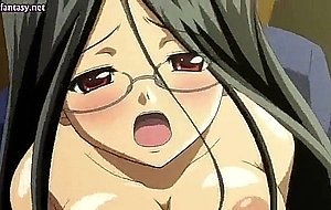 Anime with glasses gives bj