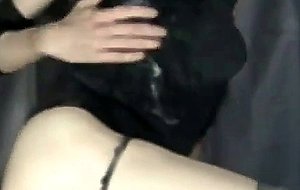 Candid crossdresser anal dildoing