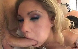Sexy blonde face fucked