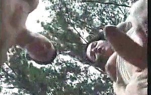 Skilful tranny gets cum after outdoor sex