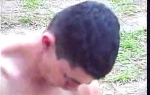 Skilful tranny gets cum after outdoor sex
