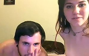 Tattooed teen plays with her boyfriend