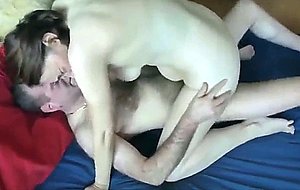 Sharing his milf wife's pussy