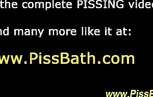 Pissing golden shower fetish action