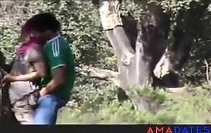 Arab couple caught in garden  