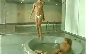 Teen trannies having water fun