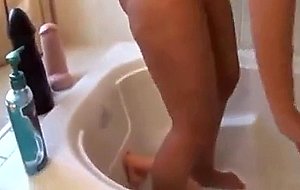 Milf Plays With Toys In Bathroom