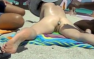 Milf wife groped at the beach