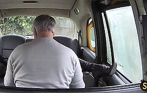 Blonde therapist goes reverse cowgirl inside the taxi