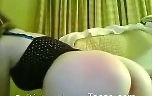 Pretty young british teen smacks her arse before p  