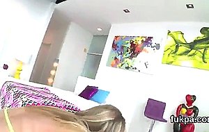Gorgeous beauty flaunts enormous ass and gets anal hole