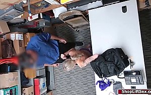 Officer licks petite shoplifters pussy  