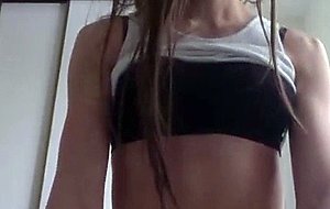 Hung shemale jerks and cums