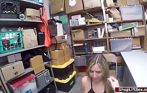 Sexy teen fucked for stealing in store  