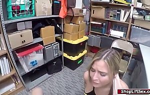 Sexy teen fucked for stealing in store  
