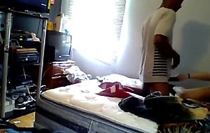 White cutie fucks her black hood bf 