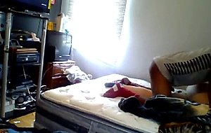 White cutie fucks her black hood bf 