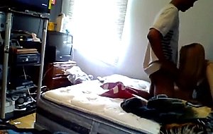 White cutie fucks her black hood bf 
