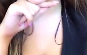Amazing looking brunette on webcam