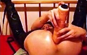 Ts anal stretched after sex toys penetration