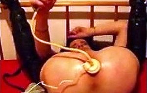 Ts anal stretched after sex toys penetration