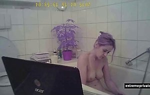 My bathing nude mom on hidden camera  