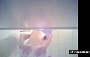 My bathing nude mom on hidden camera  