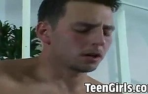Teen slut gives this hard cock a licking