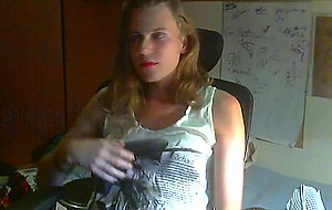 Shy shemale anna does footjob for the first time and shows her cock