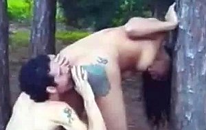 Crazy outdoor sex with a skilful tgirl