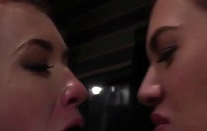 Smalltit lesbos anally toying each other  