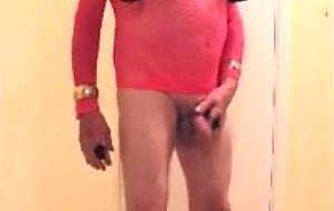 Brunette slut in pink ankle boots