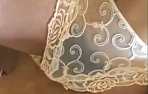 Shemale beauty wanking her hairy cock