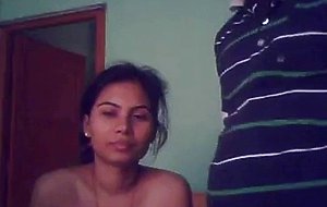 Desi couple having a session on webcam  