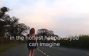 Outdoor crossdresser in lingerie