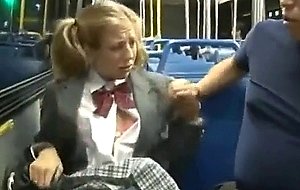 White coed vs asian strangers in a bus!