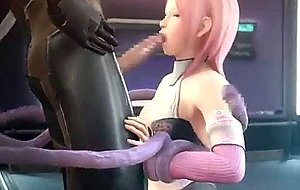 Redhead animated gets boobs fucked