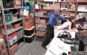 Skinny shoplifter fucked by lp officer  