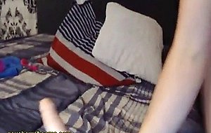 Euro hottie blonde goes live with big vibrator 