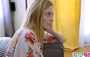 My annoying stepsister gagged on my cock 