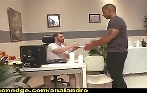 Muscle hunk gets a four hand massage with endings